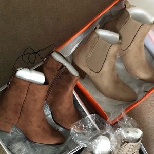 Faux Suede Ankle Boots